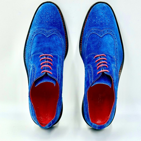 Bugatchi Suede Wingtip Derby's Mens SZ 9.5 - Picture 4 of 16